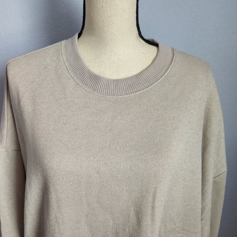 Gap Sparkly Cream Crew Neck Sweater Size Large - Picture 9 of 10